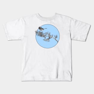 Townsends Warbler pen and ink Kids T-Shirt